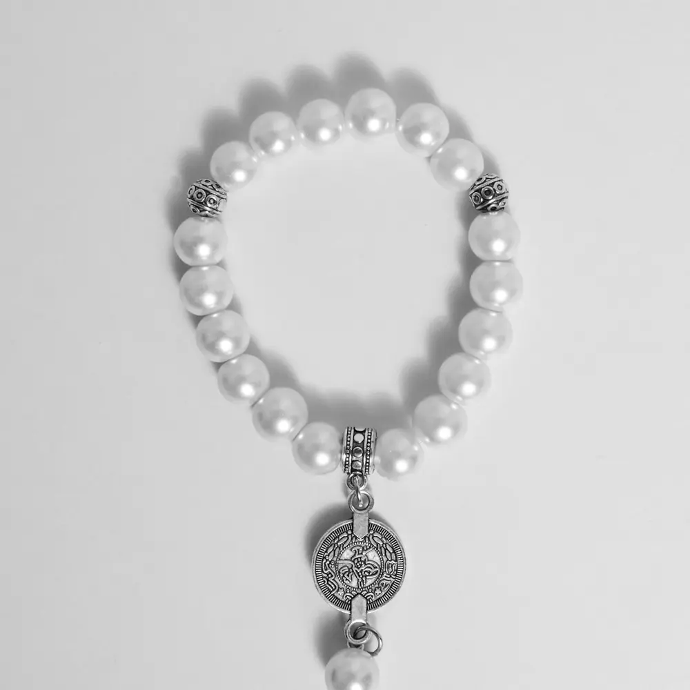 Vòng Tay Bạc Charm Ngọc Trai